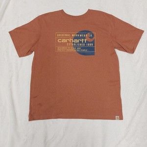 MEN'S LARGE RELAXED FIT SS CARHARTT GRAPHIC T-SHIRT (104610 R38) BURNT ORANGE